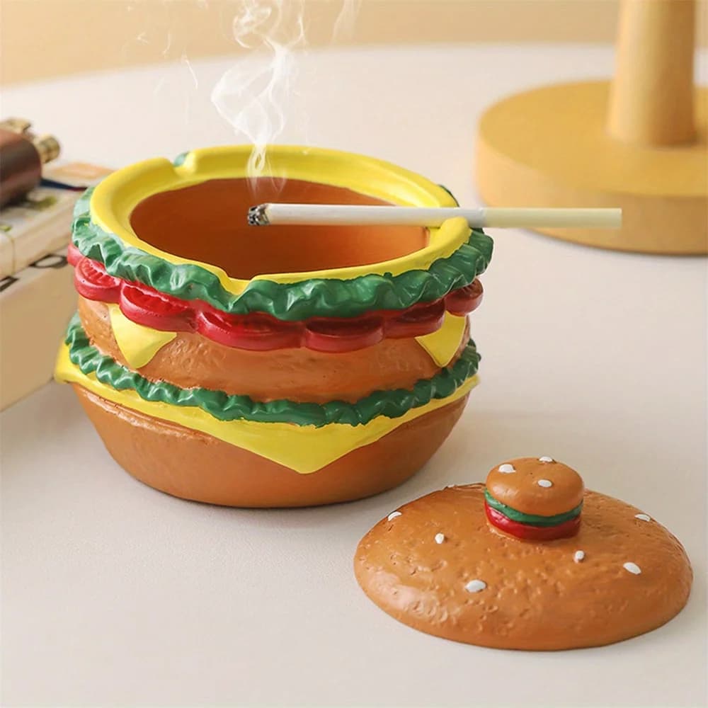 Burger Ashtray with Lid