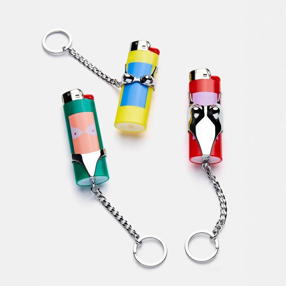 Creative Bikini & Bra Style Lighter Holder Keychain for BIC J6