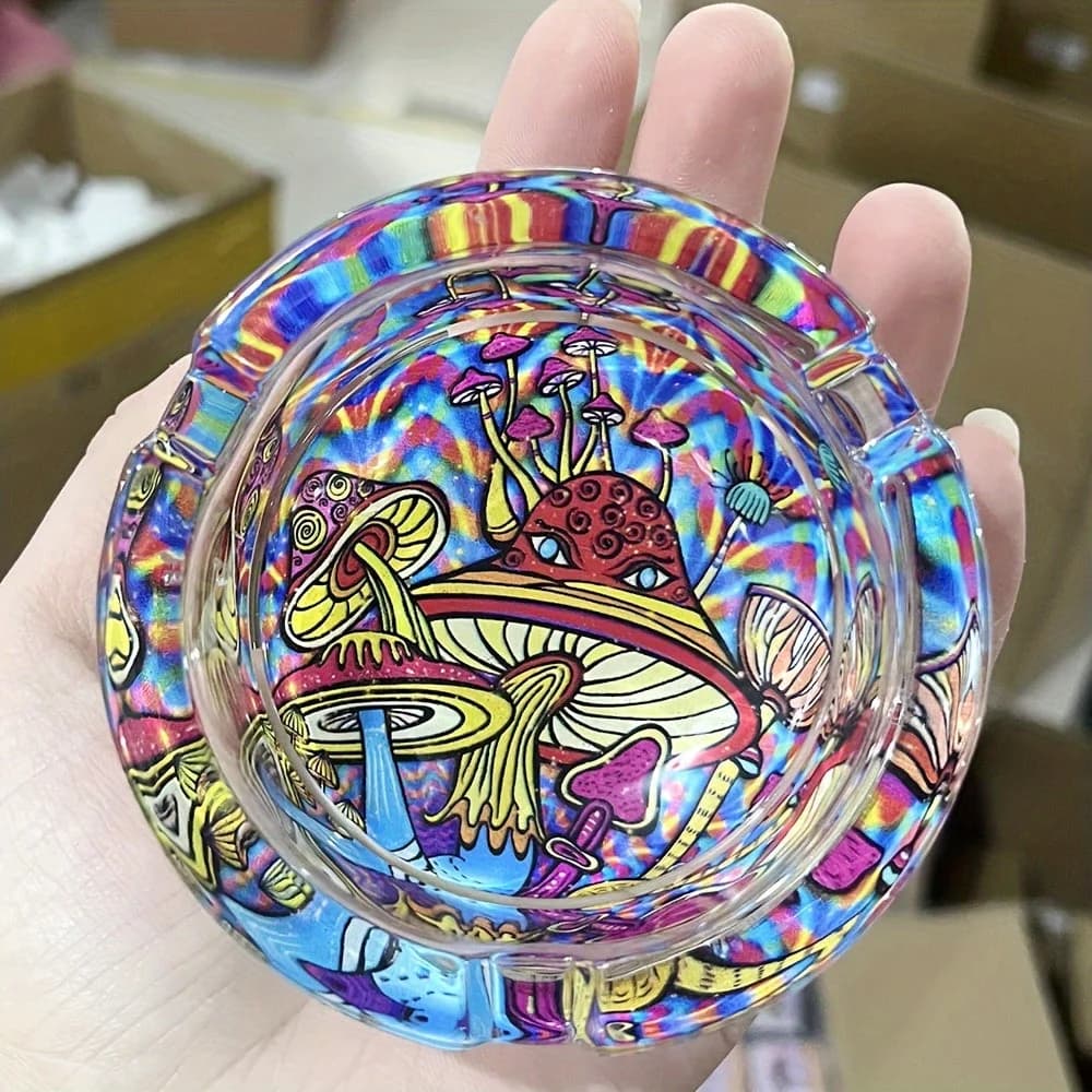 Cute Mushroom Glass Ashtray