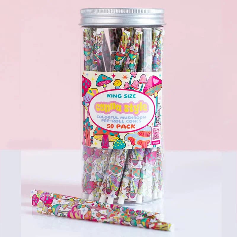Pink Pre Rolled Cones 50 Pcs/Jar