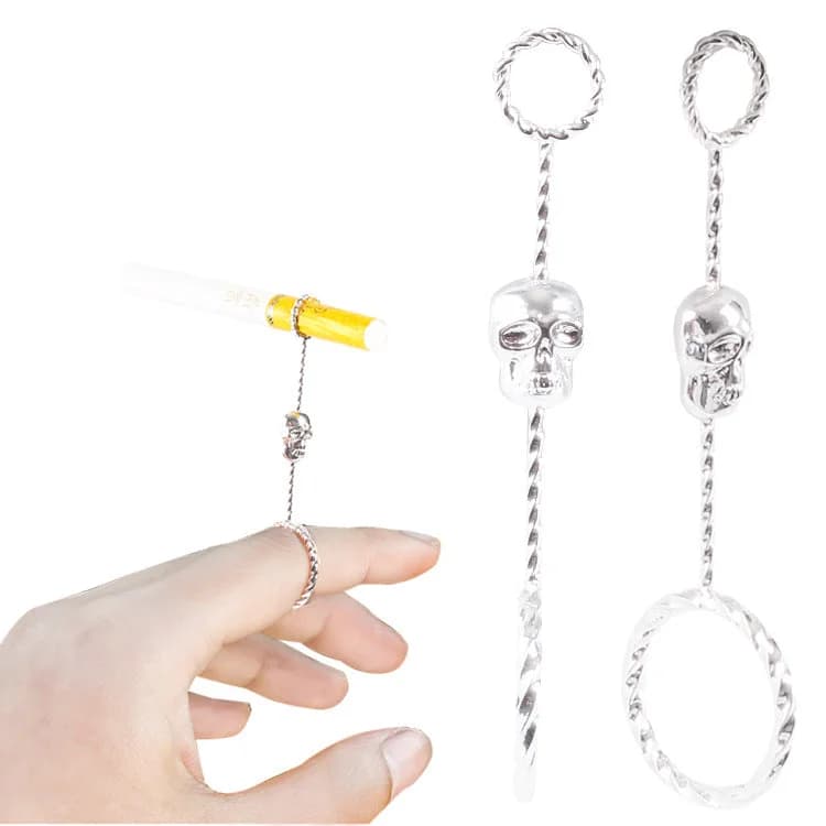 Skull Cigarette Holder Ring
