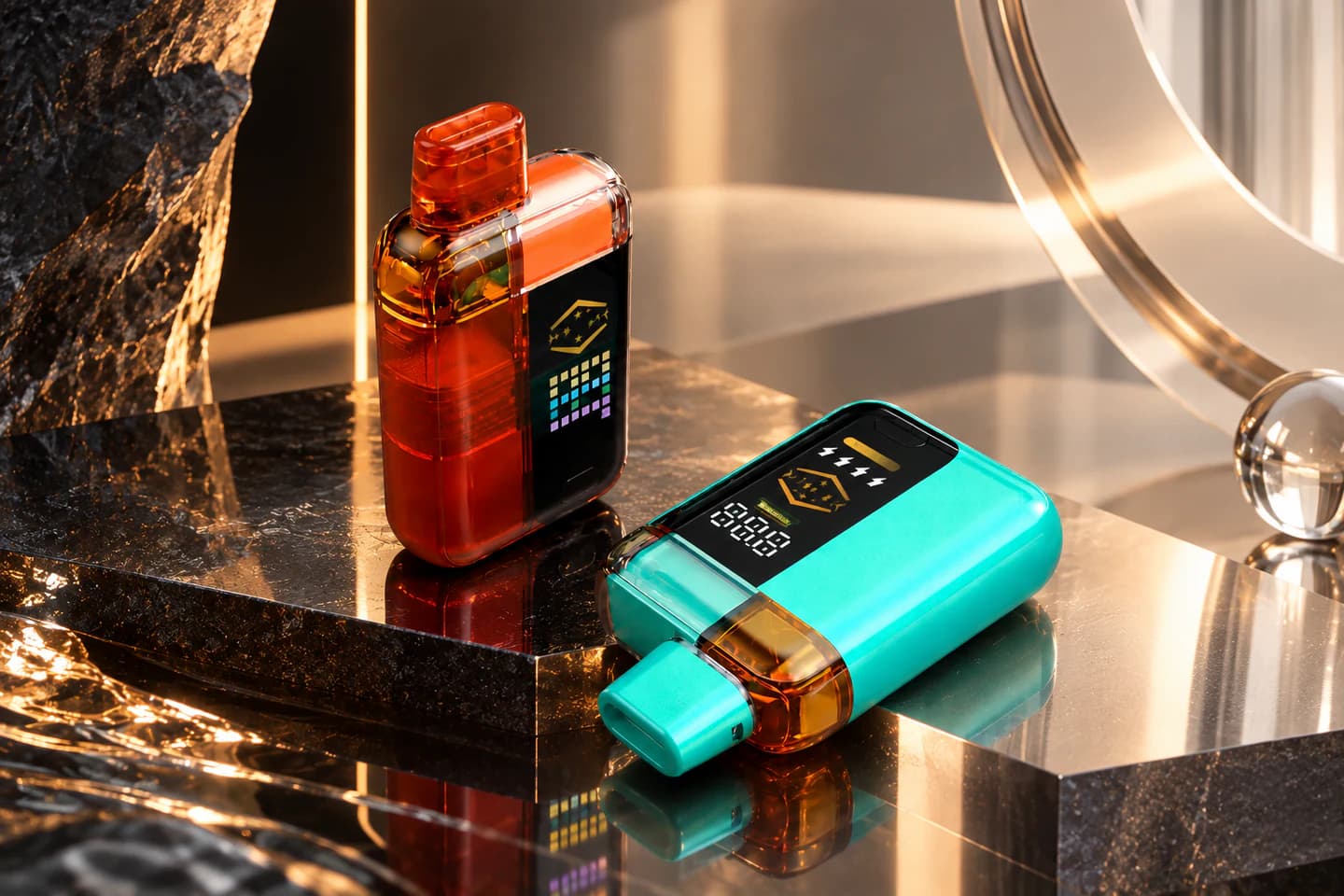 Transparent display hardware concepts presented for visual review.