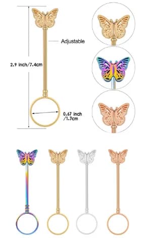 2.95inch Butterfly Blunt Joint Ring Holder - additional product view