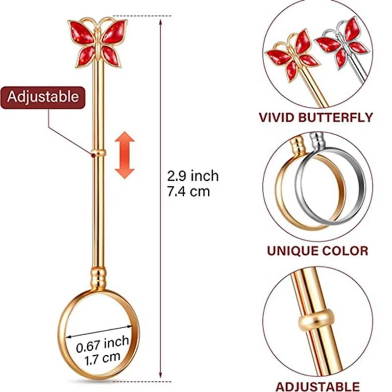 2.95inch Colorful Butterfly Blunt Joint Ring Holder - additional product view