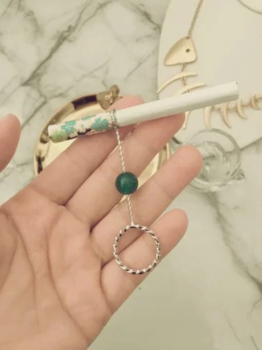 2.95inch Pearl Blunt Joint Ring Holder - additional product view