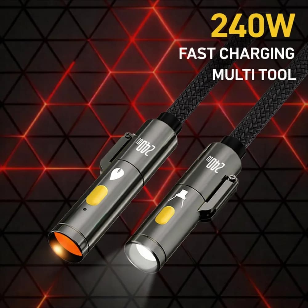 USB-C Cable Multi-Tool with Lighter and Flashlight - additional product view
