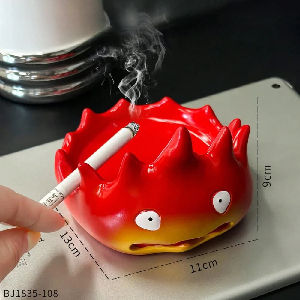 Flame Character Ashtray with Lid - additional product view