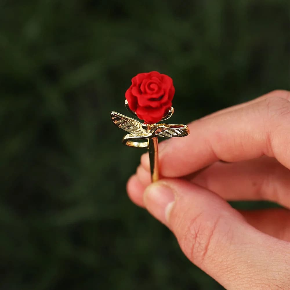 Cigarette Holder Ring Accessory-Rose - additional product view