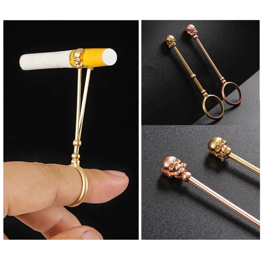 Metal Skull Holder Ring - additional product view