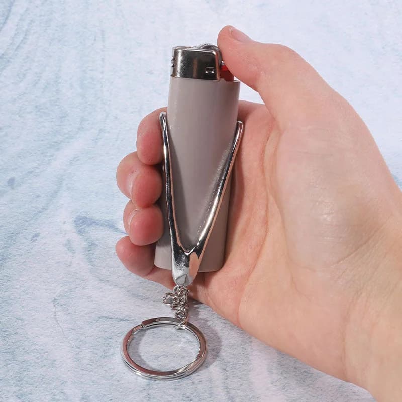 Creative Bra Shape Lighter Holder Keychain for BIC J6 - additional product view
