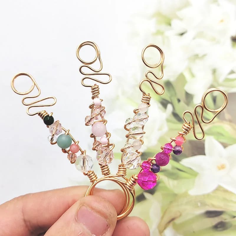 Crystal Bead Cigarette Holder Ring - additional product view