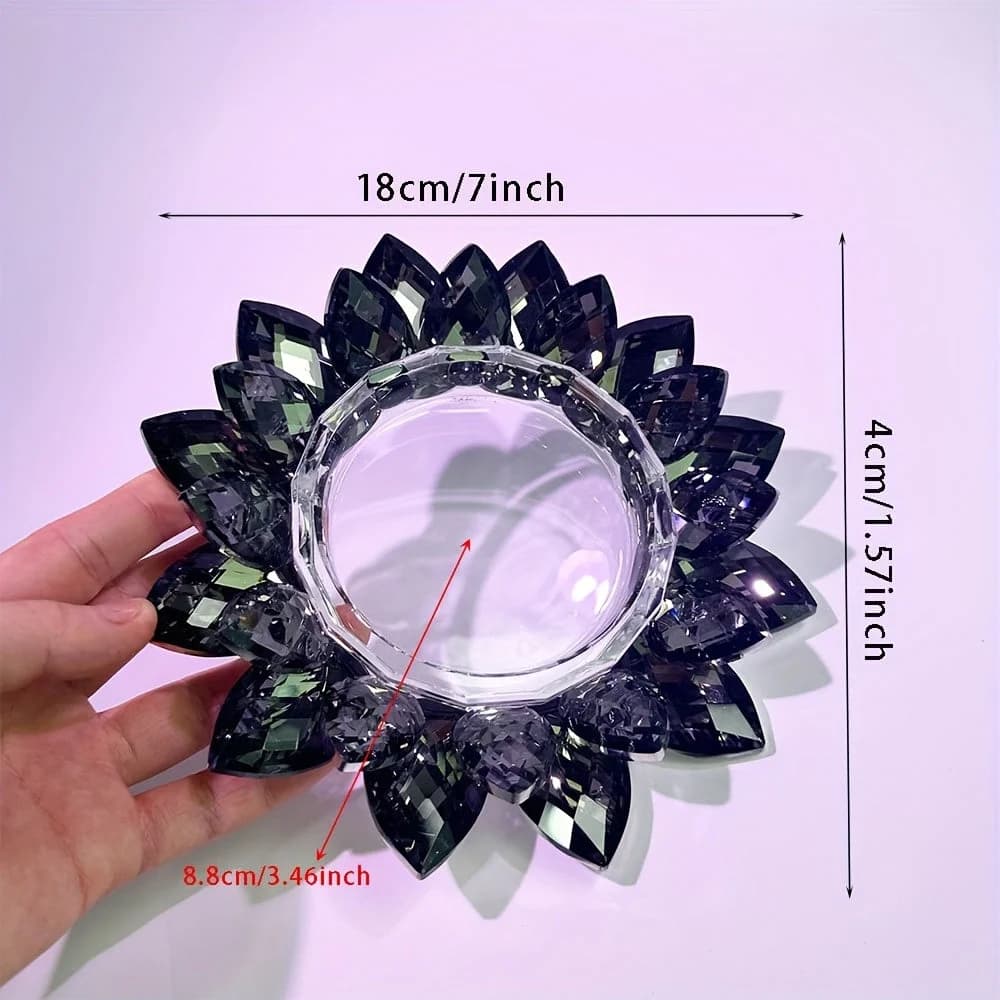 Crystal Lotus Ashtray & Candlestick - additional product view