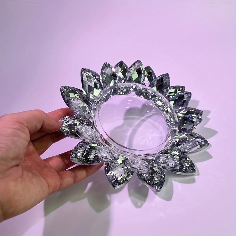 Crystal Lotus Ashtray & Candlestick - additional product view