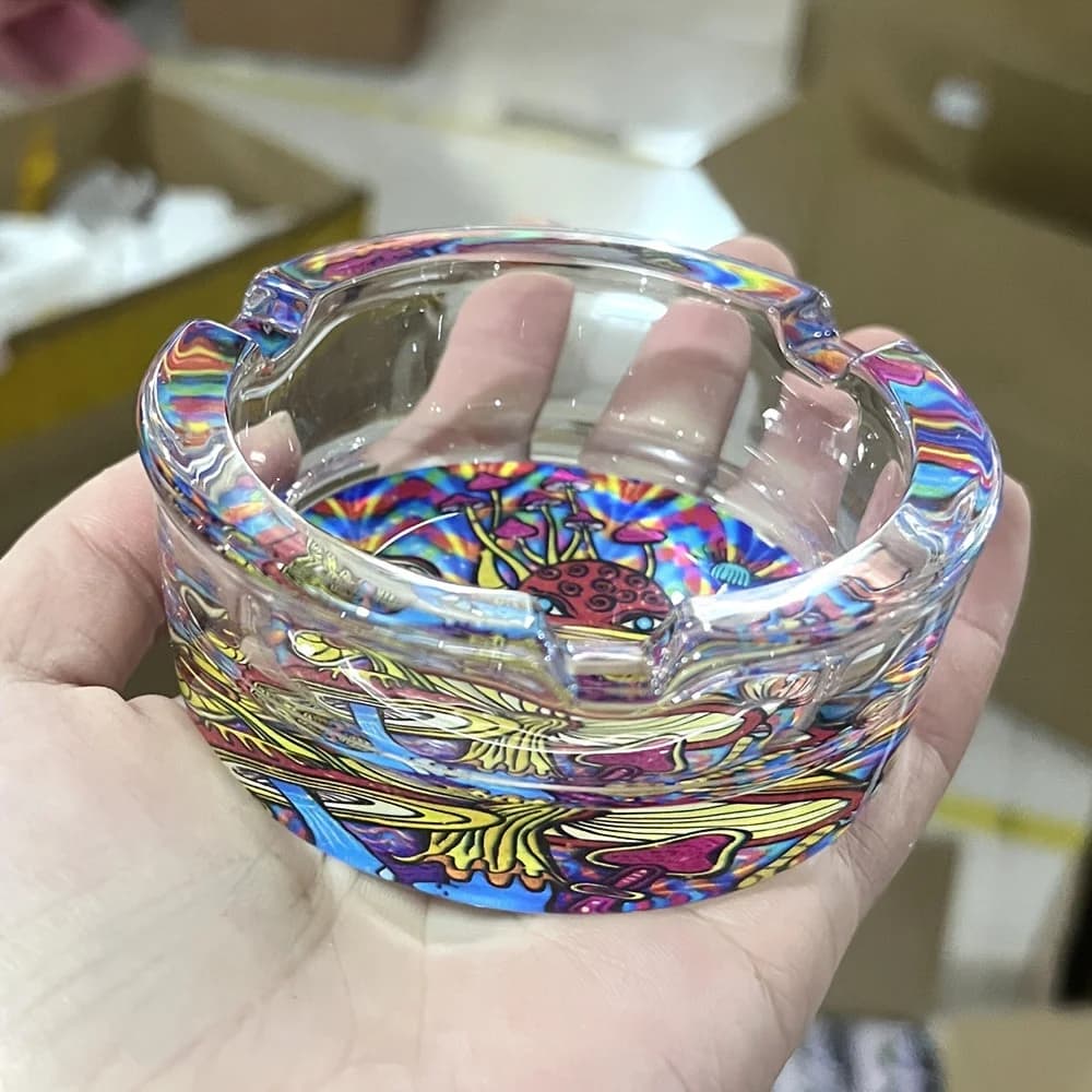 Cute Mushroom Glass Ashtray - additional product view