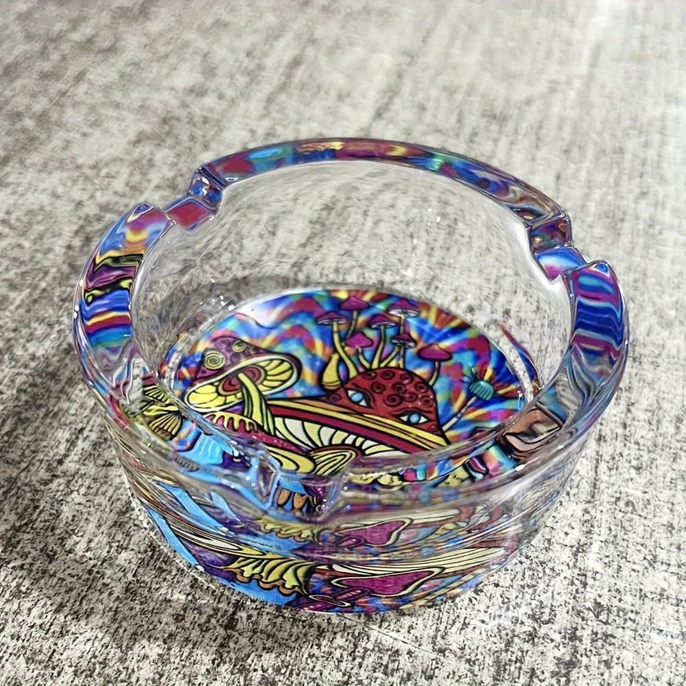 Cute Mushroom Glass Ashtray - additional product view