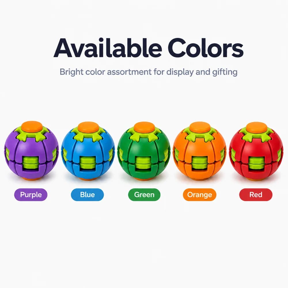 Press-to-Spin Decompression Ball Fidget Toy - additional product view