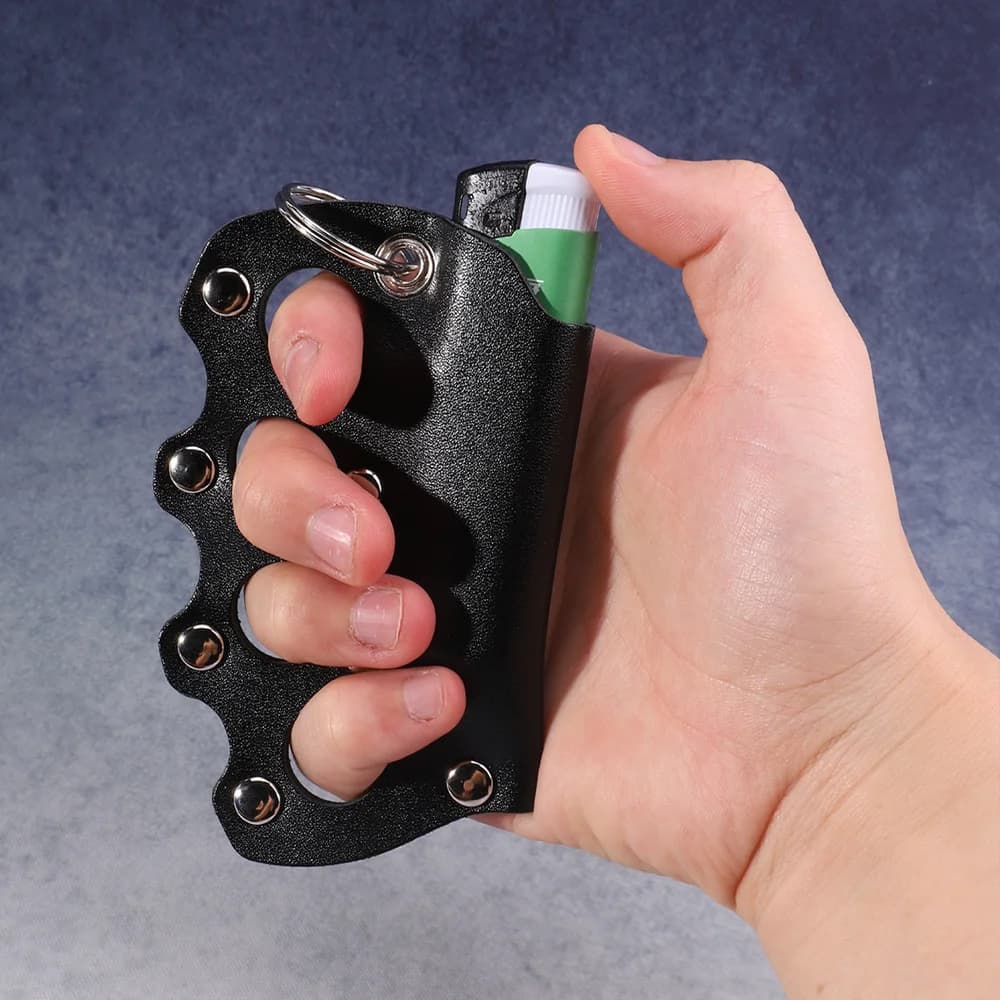 PU Leather Lighter Holder Keychain