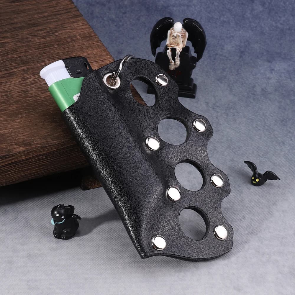 PU Leather Lighter Holder Keychain - additional product view