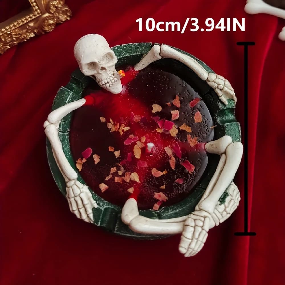 Skull Candle & Ashtray