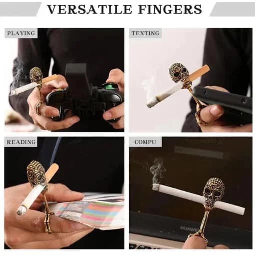 Skull Smoking Ring Clip - additional product view