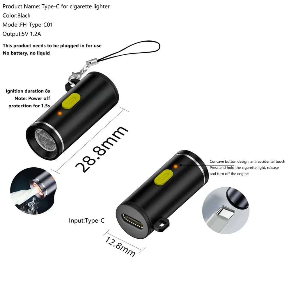 USB-C Mini Electric Lighter - additional product view